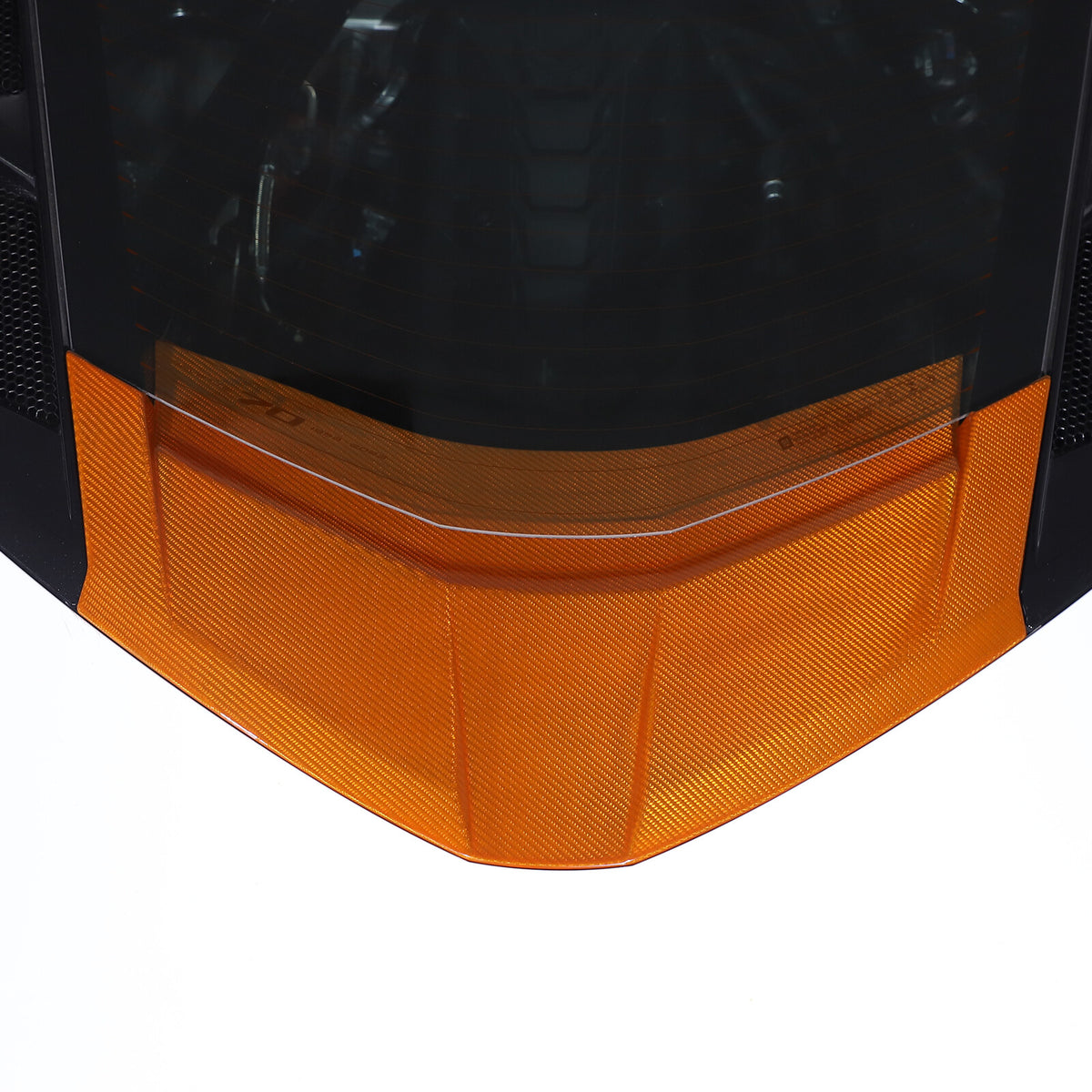 Yellow Carbon Fiber Rear Window Lower Trim Cover For 2020-2026 C8 corvette Coupe 2