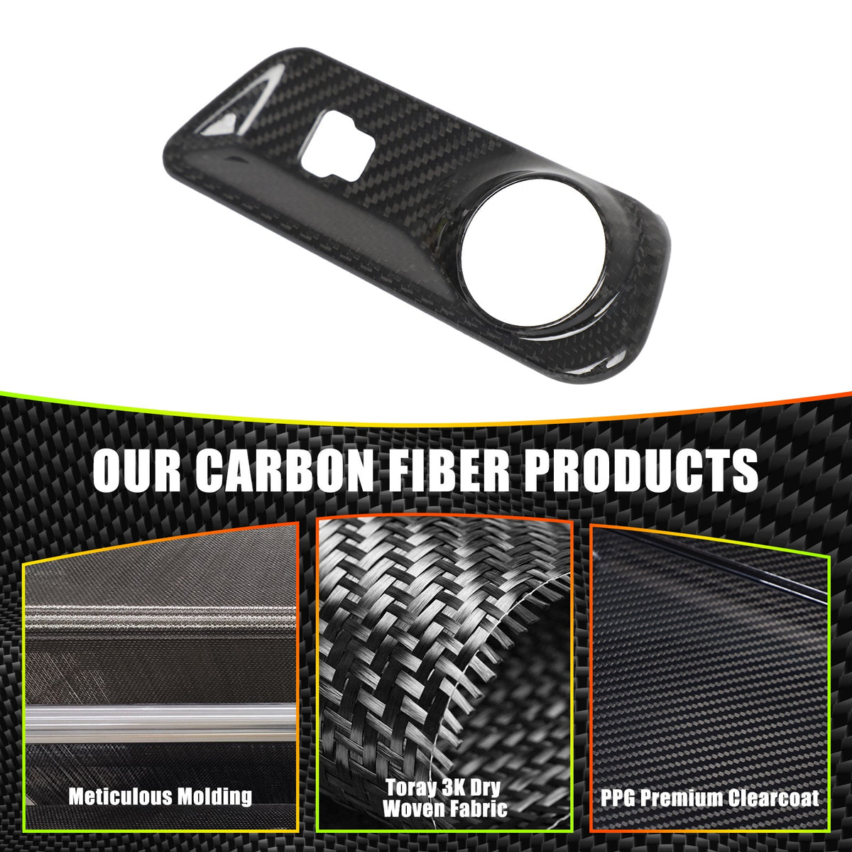 Real Carbon Fiber Cigarette Lighter Panel Trim For Alfa Romeo Tonale 3