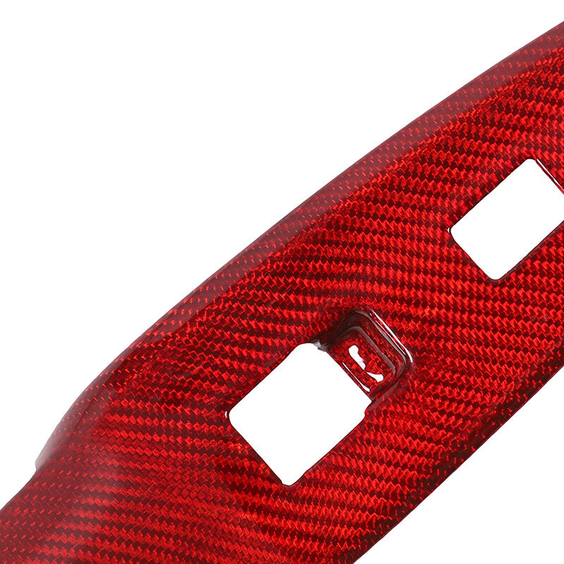 Red Real Carbon Fiber Window Lift Switch Button Trim For Mazda MX-5 Miata 16-23 10