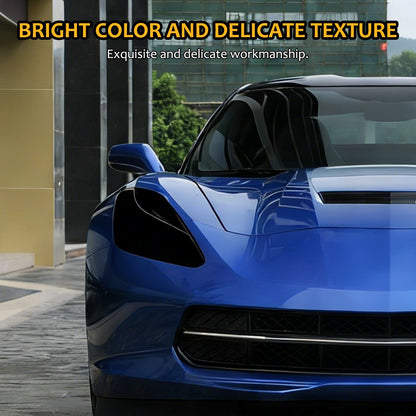 Transparent Gray Smoked Black Front Headlight Cover Trim For Corvette C7 2014-19 21