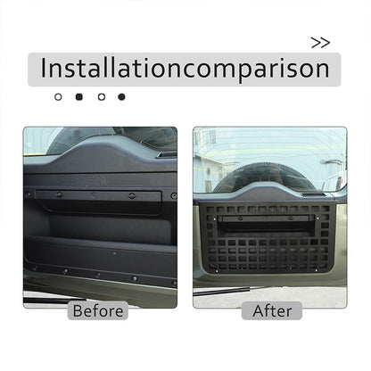 Rear Door Tailgate Table Storage Shelf Molle Panel For LR Defender L316 20+ 22