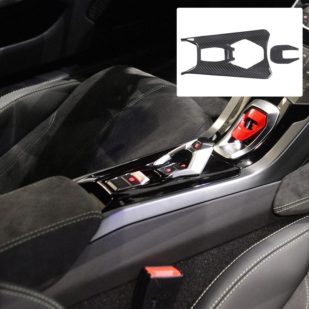Real Carbon Fiber Center Console Trim For Lamborghini Huracan 580/610 2014-21 3
