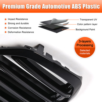 Glossy Black Car Front Bumper Line Kidney Grille Grill For BMW X7 G07 2023-2024 6