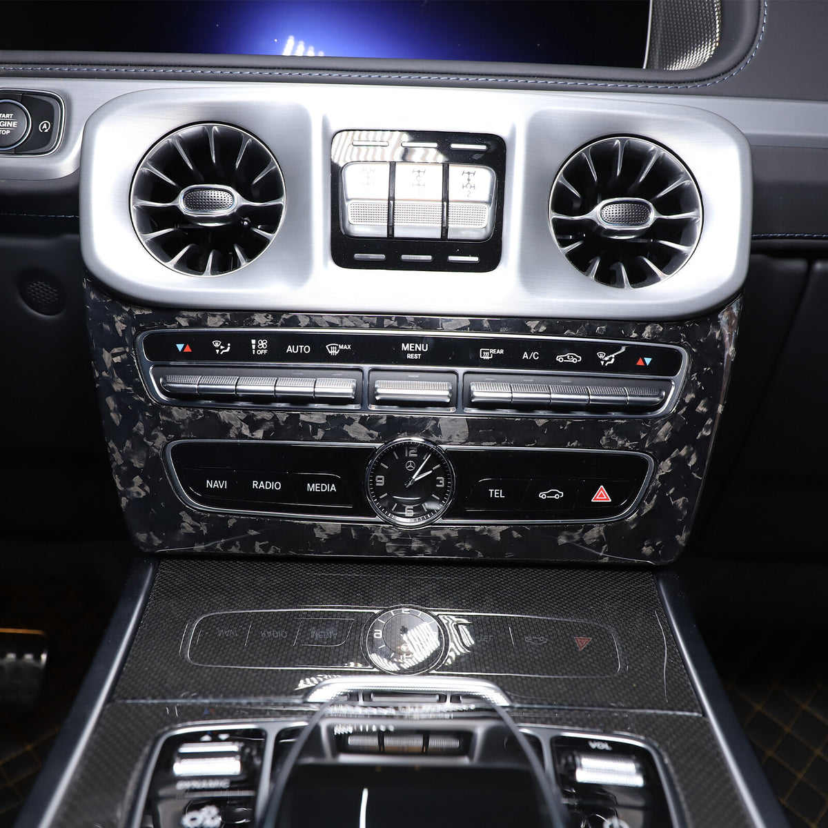 Forged Carbon Center Console Volume Mode Trim For Benz G Class W463 G500/63 19+ 12