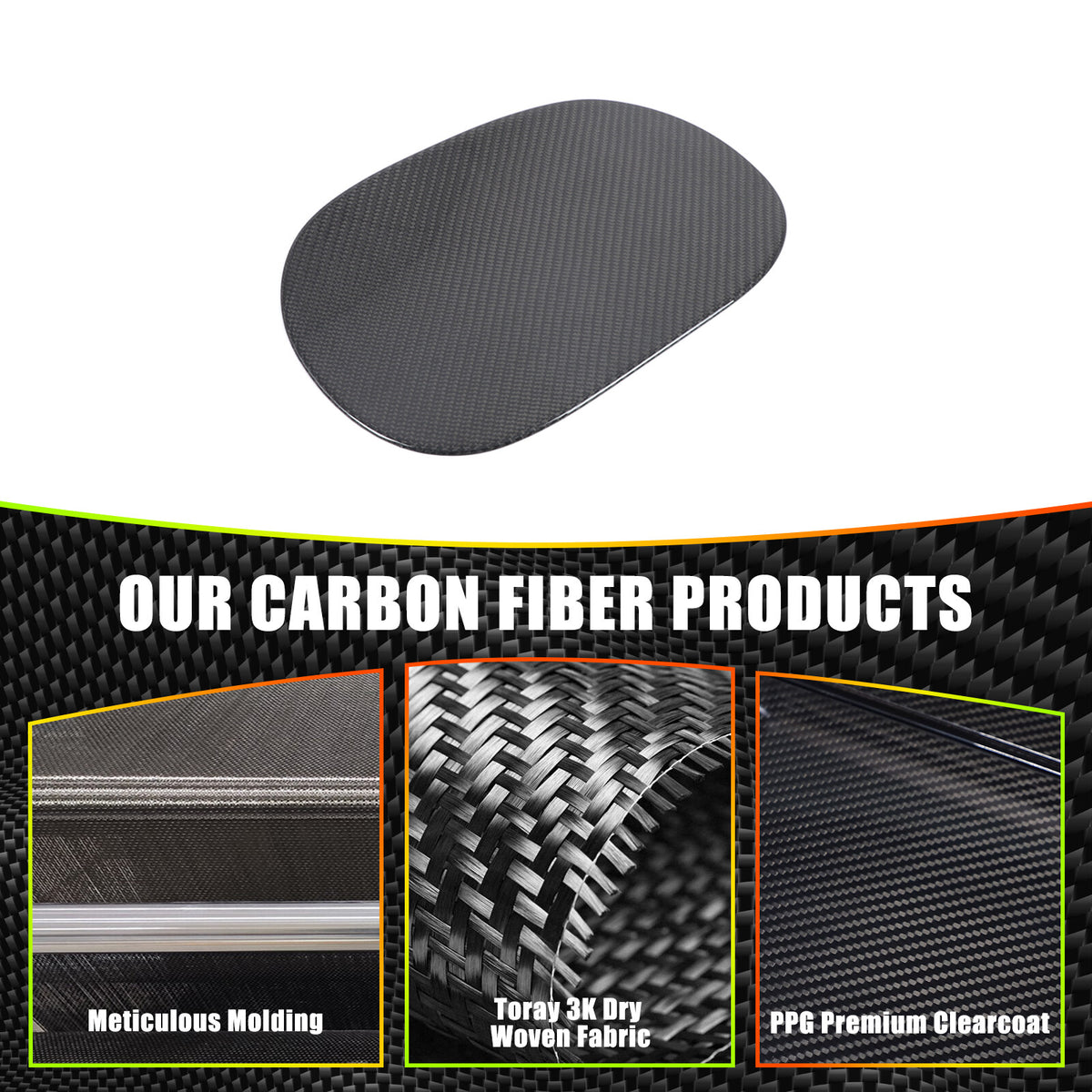 Real Dry Carbon Fiber Fuel Tank Cap Trim Cover For LR Defender L663 2020-25 10