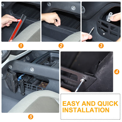 Alloy Center Console Lower Side Storage Molle Panel Box For LR Defender L663 20+ 14