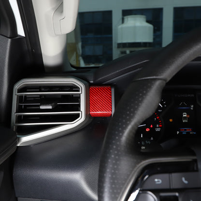 Red Real Carbon fiber Interior Dashboard Cover Strip Trim For Toyota Tundra 22+ 3