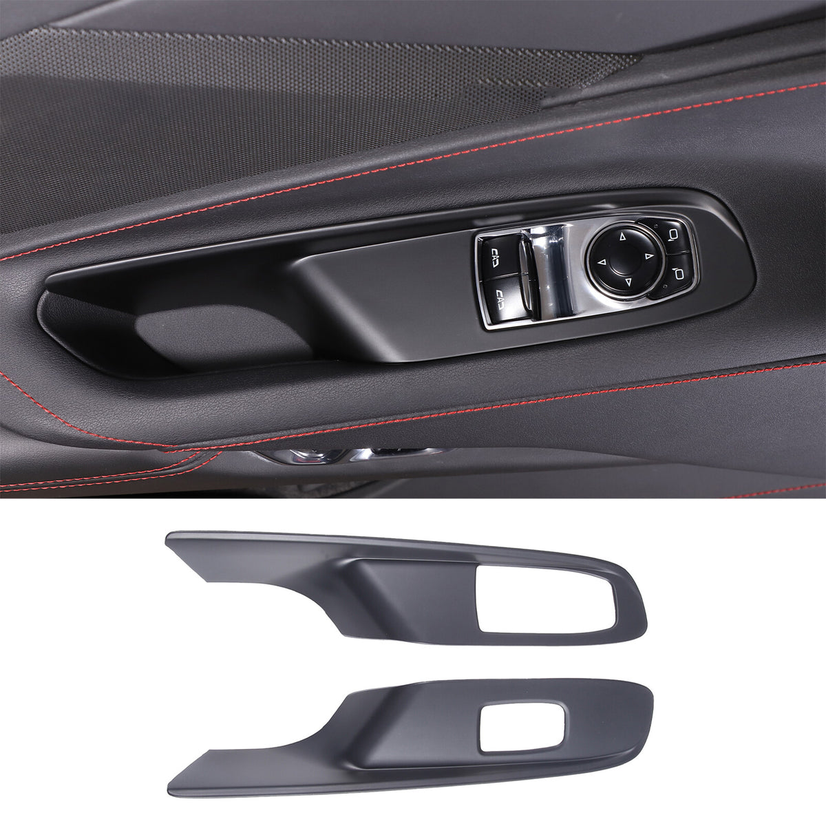 Matte Black ABS Full Interior Set Cover Trim Kit For Corvette C8 2020-25 - Styles 1-5 15