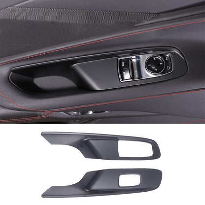 Matte Black ABS Full Interior Set Cover Trim Kit For Corvette C8 2020-25 - Styles 1-5 15