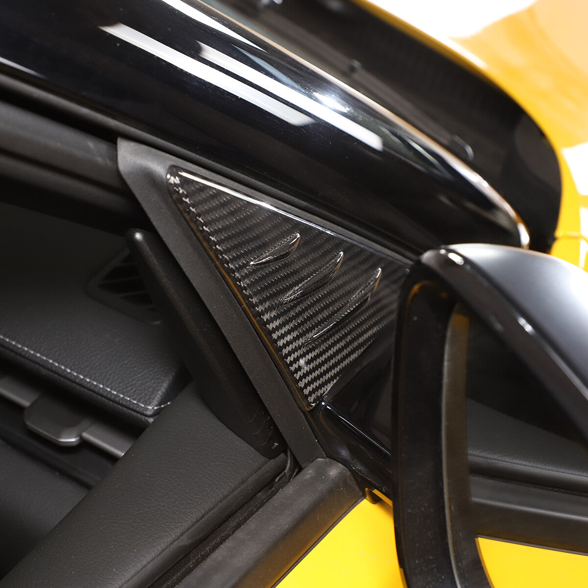 Carbon fiber anti-wind buffeting mirror Wind deflector For Toyota Supra A90 19+ 5