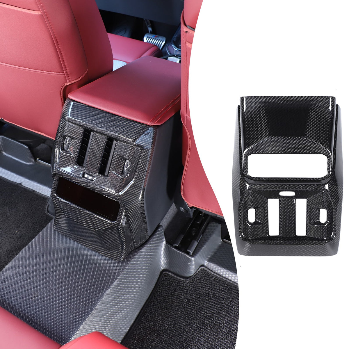 Real Carbon Fiber Rear Air Conditioning Vent Trim Cover For BMW X3 G45 2025+ 18
