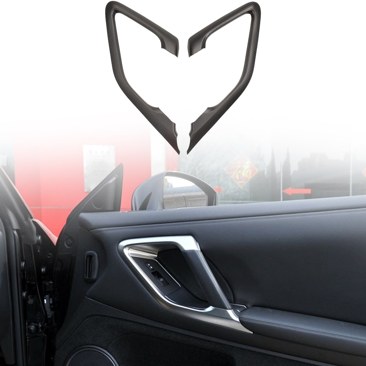 Matte Real Carbon Fiber Inner Door Handle Trim For Nissan GTR R35 2008‑2016 10