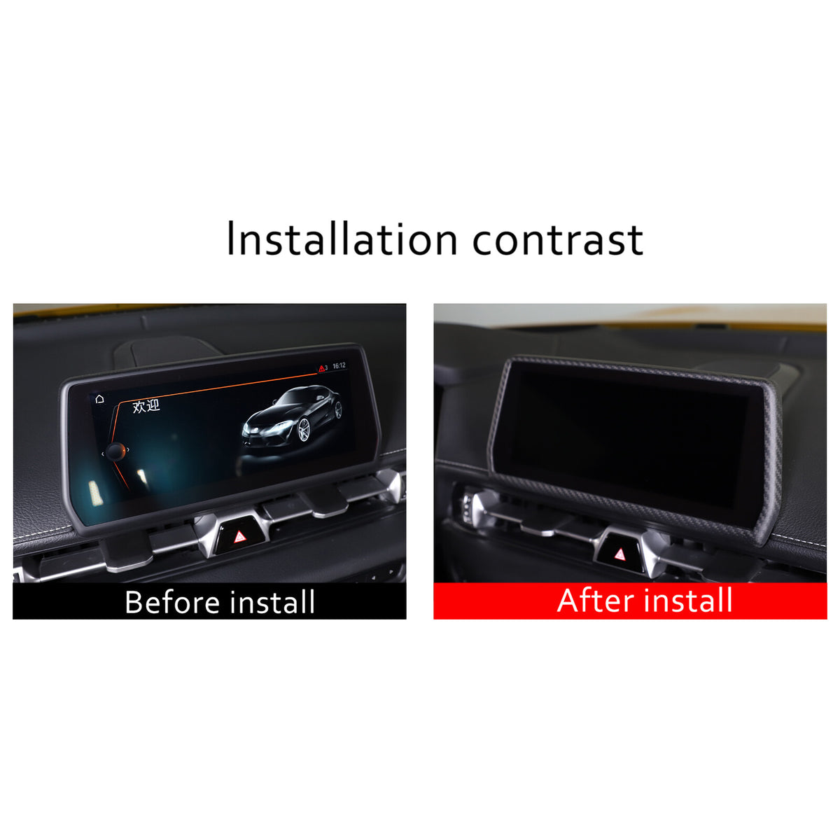 Matte Real Carbon Fiber Interior Trim Cover Accessories For Toyota Supra A90 19+ 70