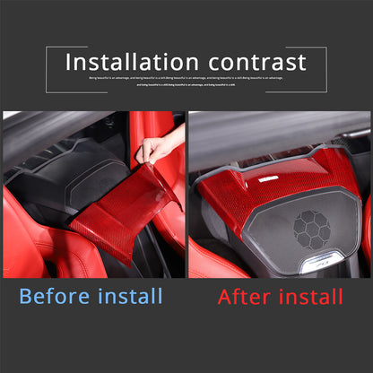 Red Real Carbon Fiber Interior Full Decor Cover Trim Kit for Corvette C8 2020-25 - Variants 26-30 46