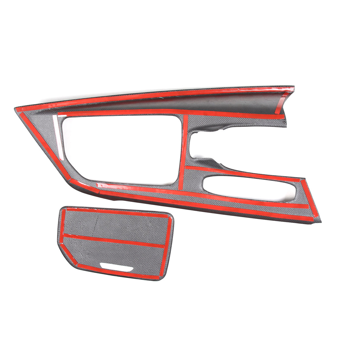 Real Honeycomb Carbon Fiber Center Console Gear Shift Panel Trim For C8 Corvette 3