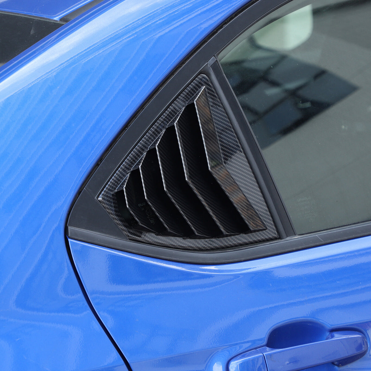 ABS Carbon Fiber Rear Window Louvers Shutter Blinds Trim For Subaru WRX VB 22-24 13