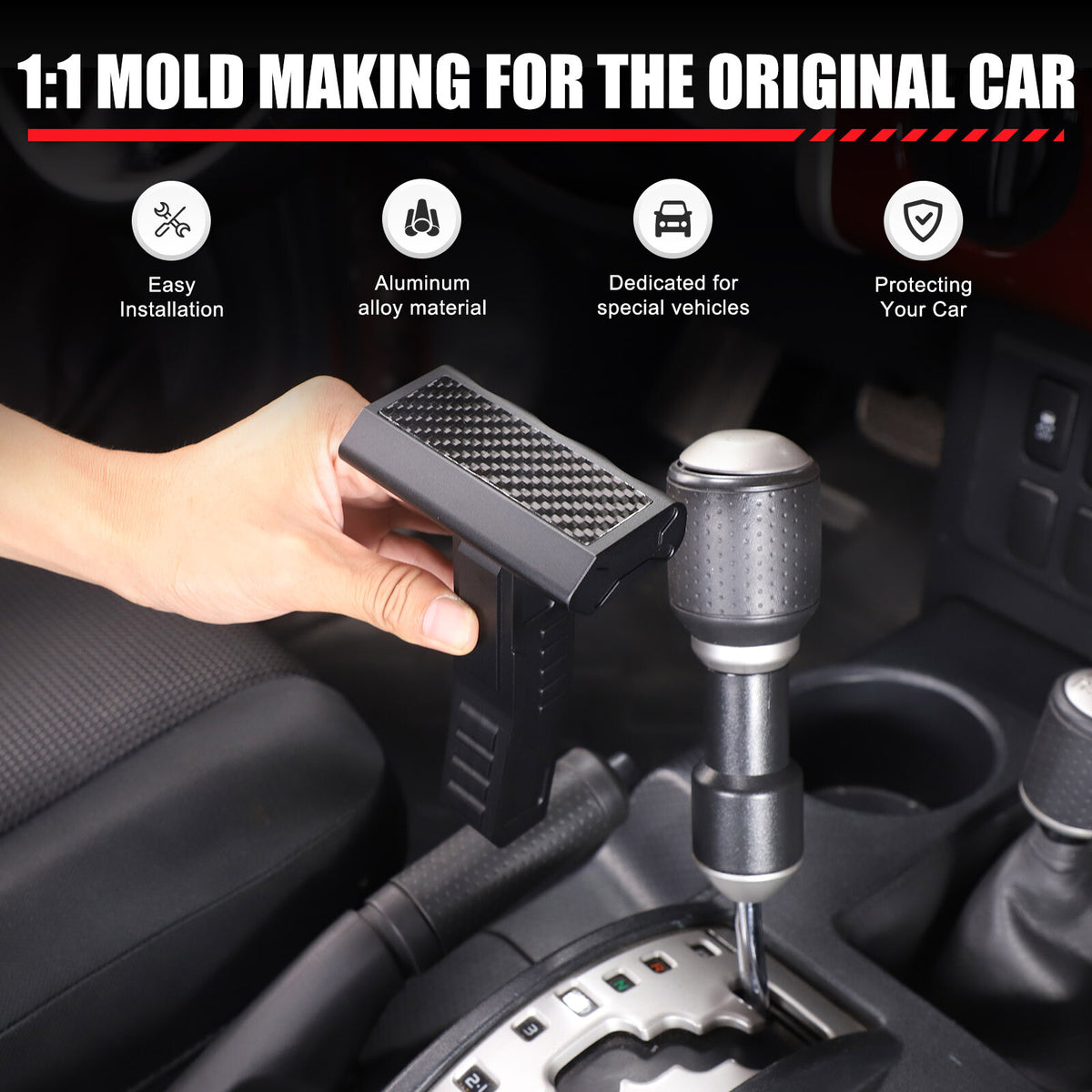 Replacement Black Airplane Style Gear Knob head for Toyota FJ Cruiser 2007-21 1