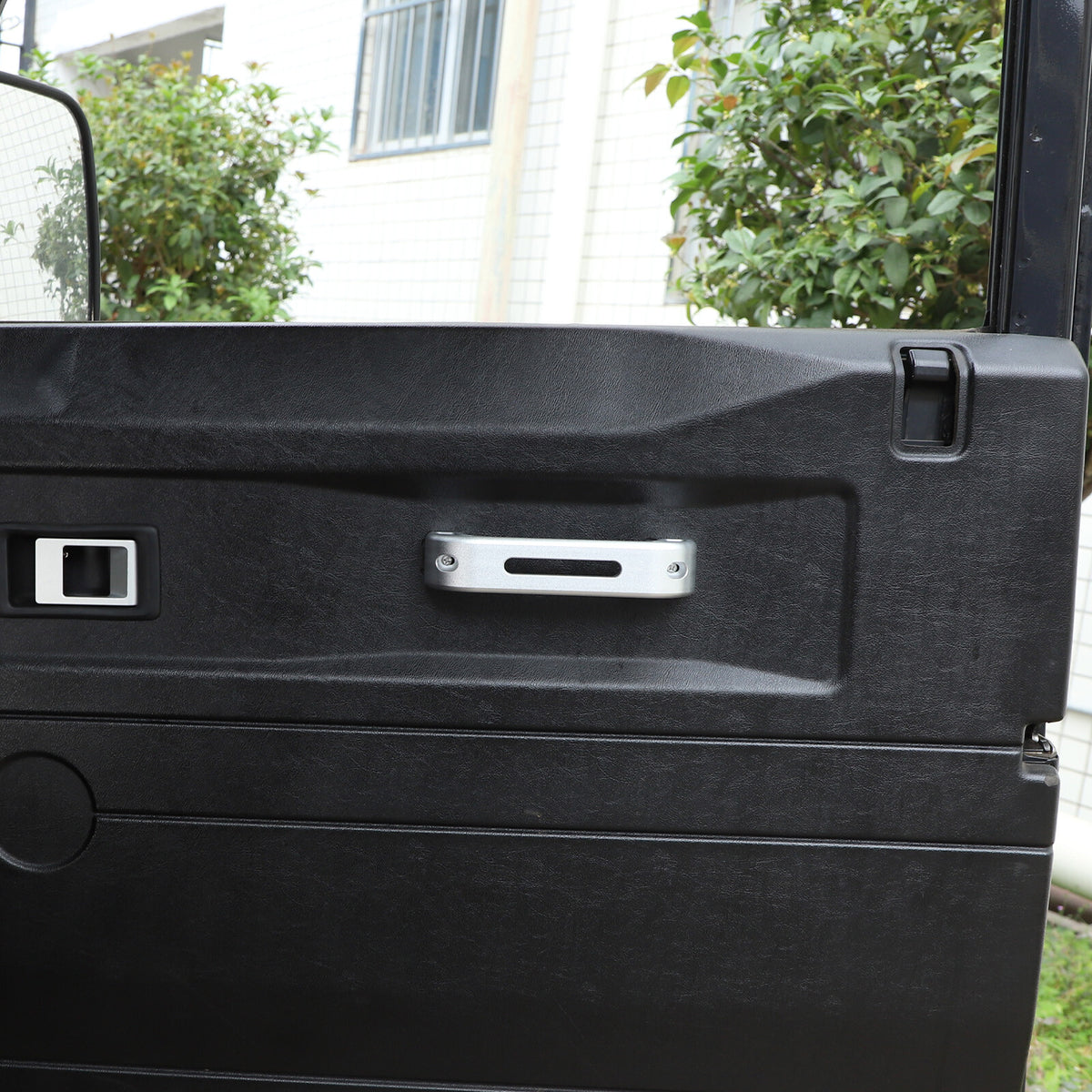 Silver Hollow Inner Door Handle Grab Handle Trim For Land Rover Defender 2004-18 22