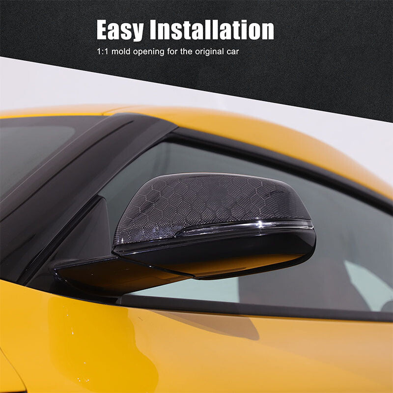 Honeycomb Carbon Fiber Side Mirror Cover Trim Fit For Toyota Supra A90 2019-24 7