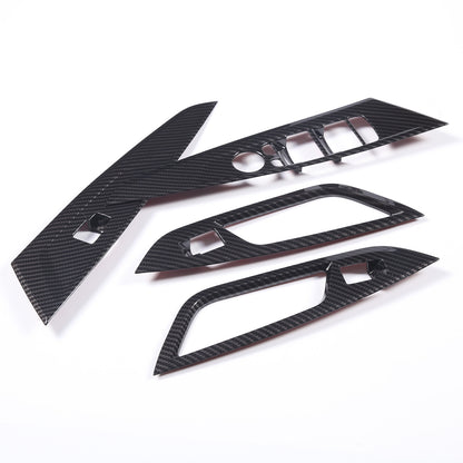 Window Lift Switch Trim Frame For BMW 4 Series 2021-2022 Carbon Fiber Style US 6