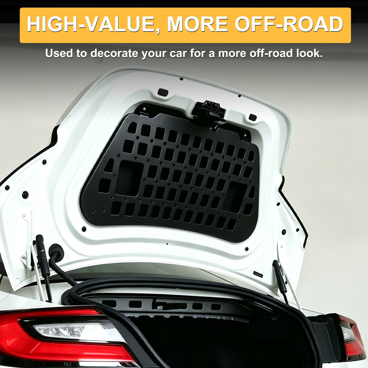 Aluminum Trunk Lid Hanging Bag Rack Molle Panel For Toyota Subaru BRZ 2022+ 17
