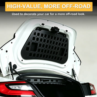 Aluminum Trunk Lid Hanging Bag Rack Molle Panel For Toyota Subaru BRZ 2022+ 17
