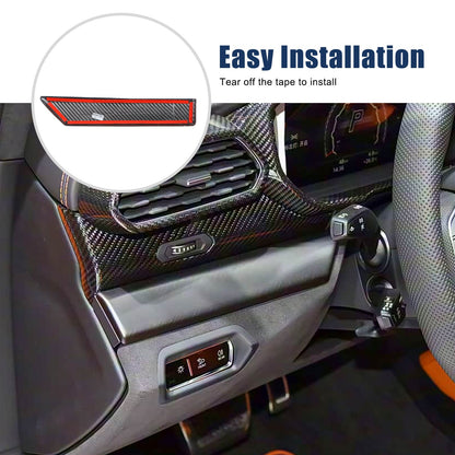 Real Carbon Fiber Half Wrap AC Switch Panel Trim For Lamborghini URUS 2018-2021 11