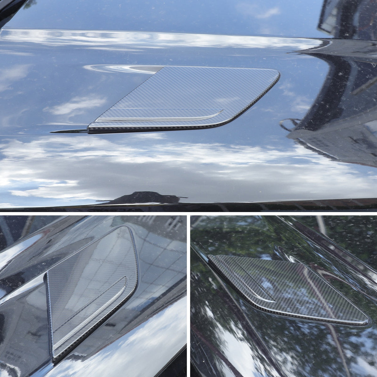 Real Carbon Fiber Hood Side Trim Cover Set for LR Range Rover Sport L461 2023+ 6