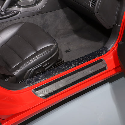 Forged Carbon Fiber Built In Scuff Door Sill Bar Plate For Corvette C6 2005-2013 14