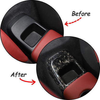 Forged Carbon Fiber Rear Storage Box Protect Cover Fr TOYOTA SUPRA MK5 A90 19-24 9
