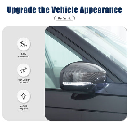 Real Carbon Fiber Outer Rearview Mirror Trim For LR5 Discovery 5 L462 2014-2021 22