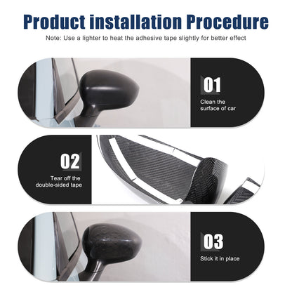 Honeycomb Carbon Fiber Exterior Side Mirror Trim For Fiat 500 Abarth 595 2010+ 7