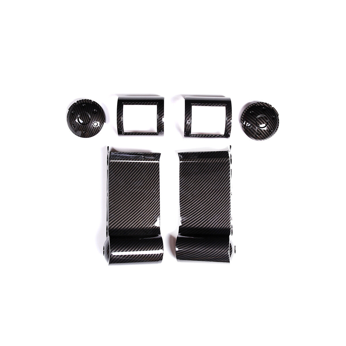 ABS Carbon Fiber Full Interior Center Decoration Trim Kit For FJ Cruiser 2007-21 - Styles 6-10 22
