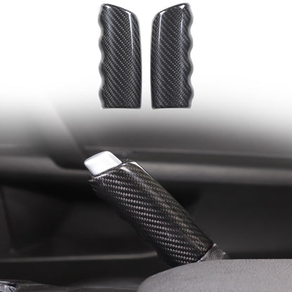 Real Dry Carbon Fiber Handbrake Lever Cover Trim For Corvette C6 2005-2013 18