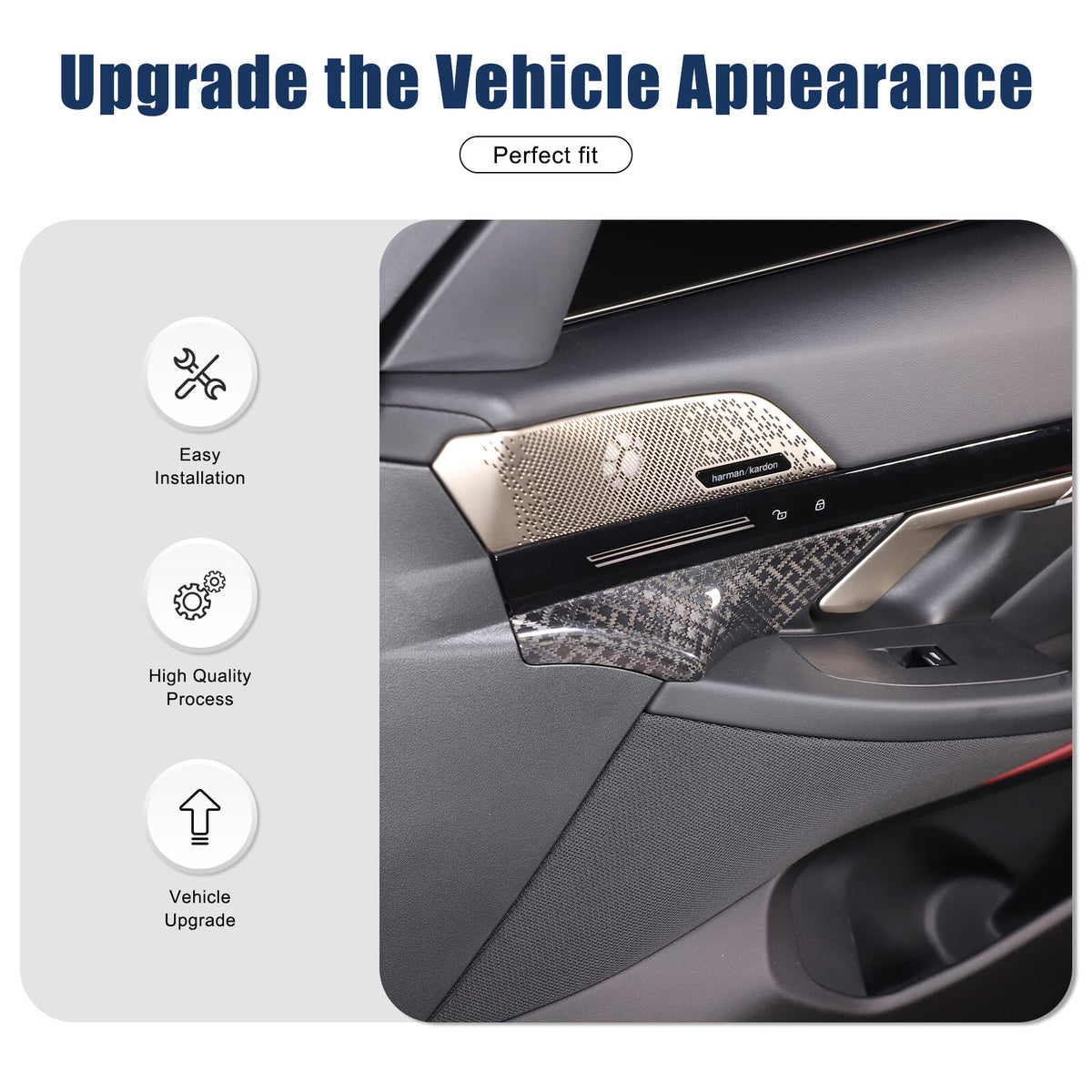 X Style Real Carbon Fiber Inner Front door Cover Trim For BMW 5 Series G60 2024+ 20