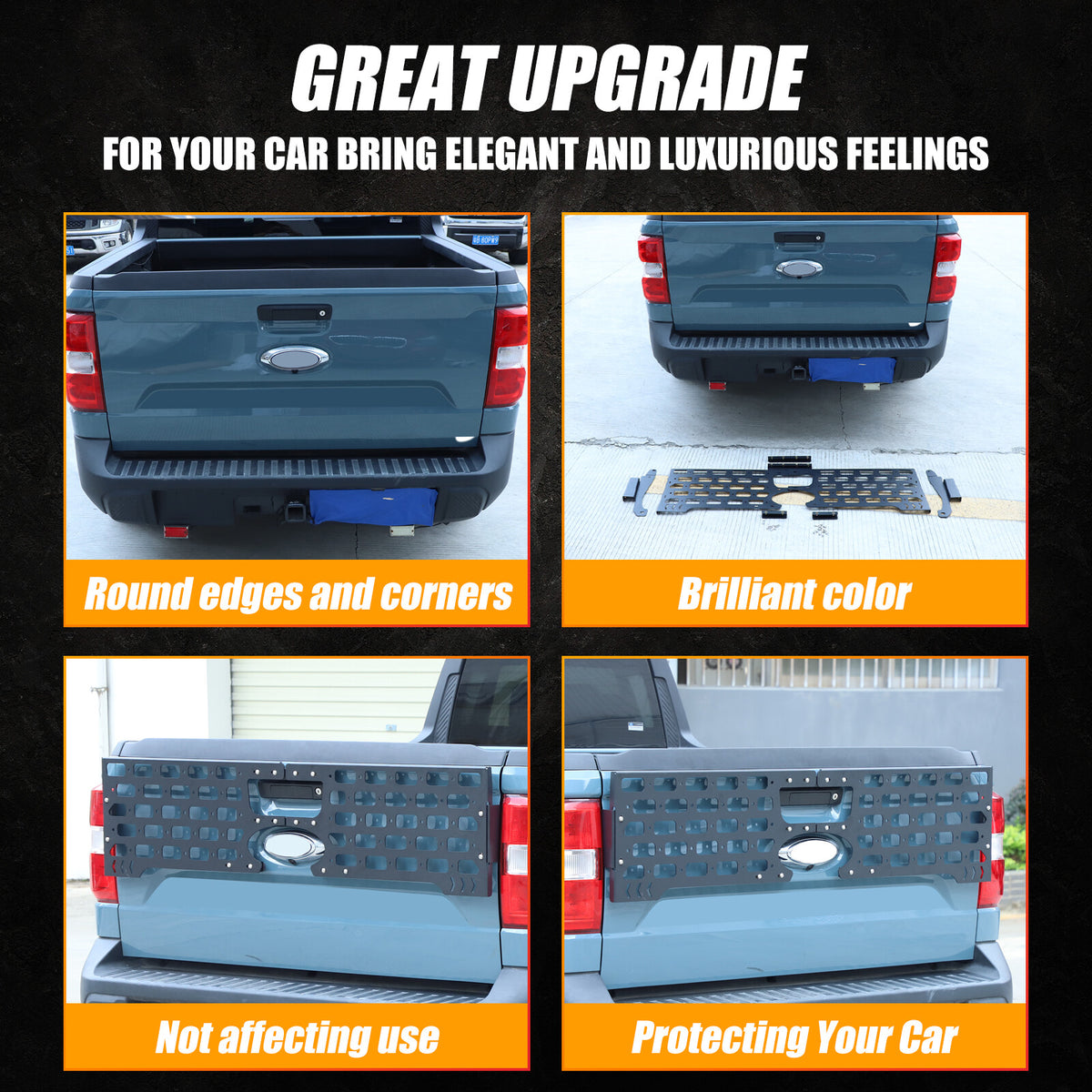 Rear Bed Molle Panel Truck Bed Tailgate Molle Panel For Ford Maverick 2022-24 US 14