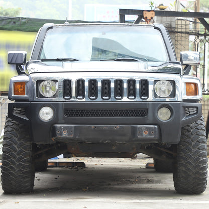 Black ABS Grille Insert Guard Insect Screen For Hummer H3 2005-2009 12