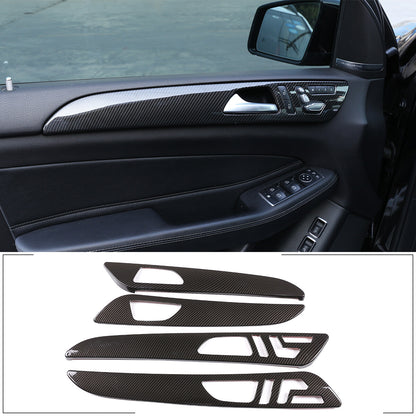 Carbon Fiber ABS Dashboard Door Panel Trim Strip for Benz GLE GLS 2016-19 2