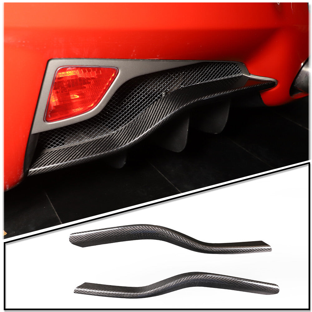 Real Dry Carbon Fiber Rear Bumper Fog Lamp Trim Fit for Ferrari 458 2011-16 2