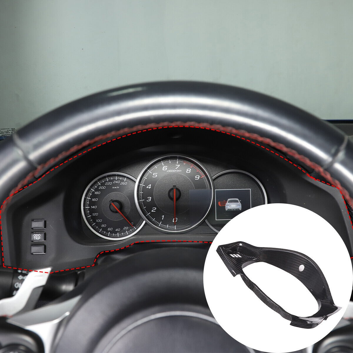 Real Carbon Fiber Dashboard Instrument Trim For Toyota 86/Subaru BRZ 2012-21 US 5