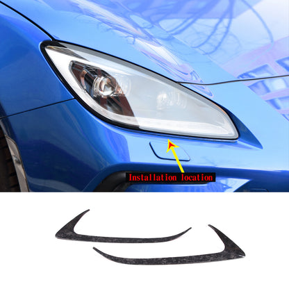 Forged Carbon Headlight Eyebrow Eyelid Trim For Toyota 86 Subaru BRZ 2020-2023 1
