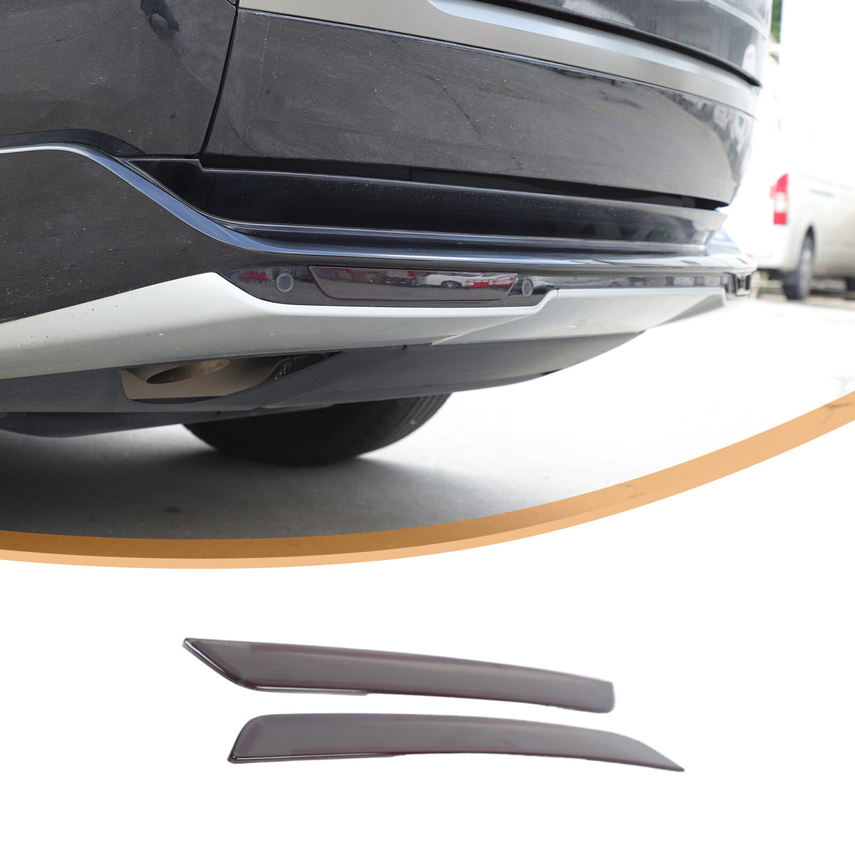 Smoked Rear Fog Tail Light Lamp Cover Trim For Range Rover Vogue L460 2023+ 18
