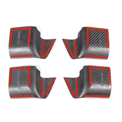Real Carbon fiber Inner Door Handle Bowl Cover Trim For LR Defender 110 2020-24 15