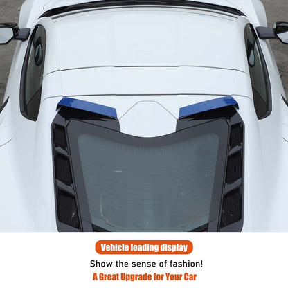 Blue Rear Windshield Spoiler Anti-wind Buffeting Deflector for Corvette C8 Coupe 13