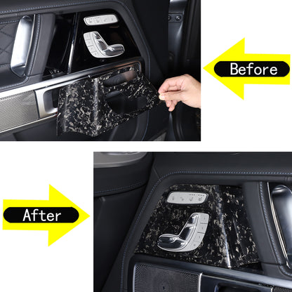Forged Carbon Fiber Seat Adjustment Button Trim Cover for Benz G-Class 2019-20 6