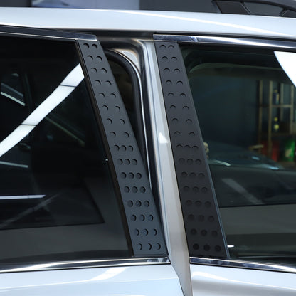 Black Window B pillar Post Protector Cover Trim For Subaru Forester 2019-2024 3