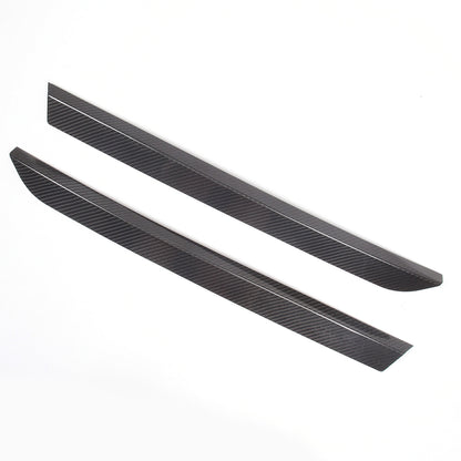 Real Carbon Fiber High Wing Spoiler Add-On Wicker Bill Pair For Corvette C8 20+ 16