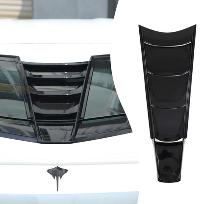 Piano Black Rear Split Window Applique Louver Trim For Corvette C8 Z51 2020+ 1