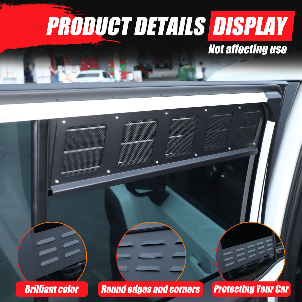 Front & Rear Window Louver Air Vent Trim For Toyota Land Cruiser Prado LC250 24+ 17
