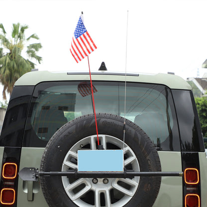 Rear License Plate Flagpole Holder Bracket Accessories For Land Rover Defender 7